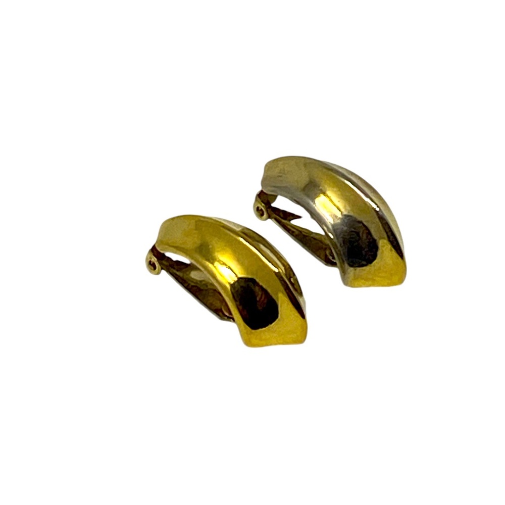 Vintage YSL clip on earrings gold plated